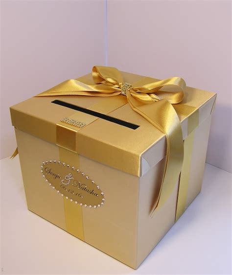 Gold Metal Card Box 